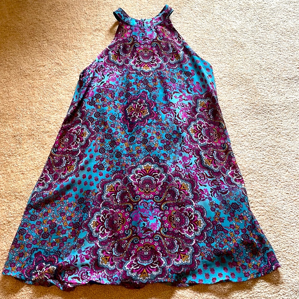 Multicolored Paisley Racerback Dress